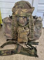 GENUINE BRITISH ARMY BERGEN RUCKSACK DPM SHORT BACK 120L SIDE POUCHES 1996