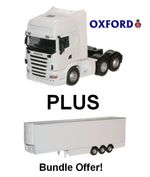 Oxford Scania Topline Unit with Fridge Trailer White 1:76 Scale Suit Code 3
