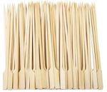 BBQ Wooden Bamboo Paddle Skewers Disposable Cocktail Party Sticks 15CM