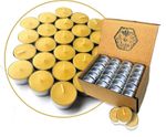 Pure Beeswax Tea Light Candles Set of 24
