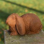 Rustic "Flopsy" Rabbit Garden Sculpture Outdoor Ornament Cast Iron