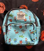 Disney Pixar Toy Story Mini Backpack Light Blue Faux Leather