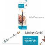 KitchenCraft Best Spring Action Pickle Fork/Grabber With Easy Release KCPICKLE