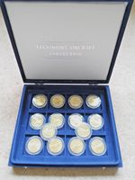 Marshall Islands 1991 BUNC 10$ Dollar 14x Brass Coin Set Legendary Aircraft