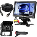 Caravan Bus Truck Motorhome Reversing CCD Camera 7" Rear View Monitor Kit 12-24V