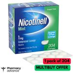 Nicotinell 1mg Mint Lozenges (204) - Stop Smoking Aid 100% ORIGINAL UK STOCK
