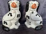 Vintage (GOOD CONDN) 22cm Pair of Pottery Mantel Spaniel Dogs by Arthur Wood