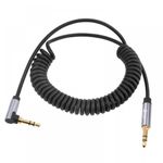 3.5mm 3 Pole Male to 3.5mm 3 Pole Male Stereo TRS Audio Coiled Cable - 1.8m