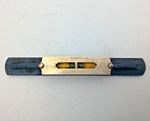 VINTAGE 6" CAST IRON MACHINIST SPIRIT LEVEL    BRASS TOP     BRITISH MADE