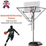 Basketball Shooting Trainer Basketball Hoop Rebounder Net Rotating Return Chute