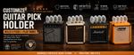 Personalized Guitar Pick Holder Amp Style | Holds 5 Picks | Custom Name Gift