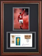 Bobby Moore Footballing Legend, Hand Signed Framed FDC Presentation & COA