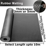 Rubber Matting 3mm or 5mm Thickness  Flooring - 1/2m to 10m - Mat Floor Flooring