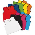 10 Football Net Ball Rugby Hockey Cricket Mesh Training Sports Bibs Adult Sizes