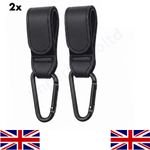 2x Leather Buggy Clips Pram Hooks For Bags Baby Pushchair Clips Stroller Hooks