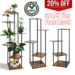 4/5/6 Tier Metal Plant Display Stand Flower Pot Shelf Indoor Garden Storage Rack