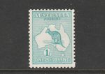 1915 SECOND WMK 1/- GREEN KANGAROO "SUPERB" MINT BW 31A $375.00 VERY SCARCE!