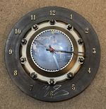 F1 Williams Team Clock Made From Genuine Break Disc Signed By Juan Pablo Montoya