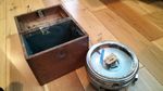 Vintage Racing Pigeon Clock in Wooden Case