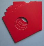 7" Vinyl Record Card Sleeves 50 Pack Red Singles 45's Covers
