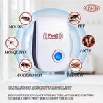 6 Pack Ultrasonic Pest Repeller UK Plug Anti Insect Bug Rat Mice Spider Mosquito