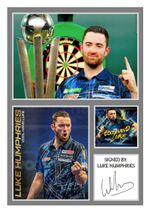 (659) luke humphries darts signed a4 photograph reprint great gift