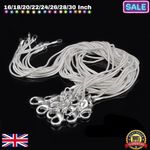10PC Wholesale 925 Sterling Solid Silver Snake Chain Necklace 1MM for Men Women