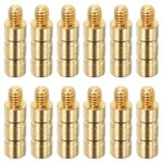 12Pack 50 Grain Archery Arrow Insert 0.244 Inch Brass Arrow Weight Bolts