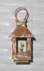 Vintage Dolls House Lantern. Non Working,  Rusted Look.