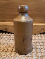 R.Whites Trade Mark 7 Inch Brown Stoneware Ginger Beer Bottle