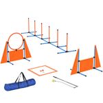 PawHut Seven-Piece Dog Agility Equipment, Obstacle Training Course Kit