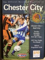 Chester City Vs Hull City, 5th December 2000, LDV VANS TROPHY, BUY IT NOW £1.17