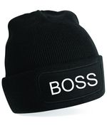 Customised Beanie hat with text, add your own, work wear, hat Patch beanie