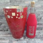 Piper Heidsieck Champagne Ice Bucket & Jacket Red French Cooler France