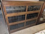 Vintage Barristers Bookcase With Leaded Glass
