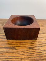 ANTIQUE APOTHECARY WOODEN KEY TRAY COIN DISH MONEY TILL BOWL