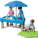Sand & Water Table Cascading Cove, Parasol & 6 accessories Step2 Activity table