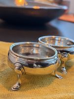 Pair of Sterling Georgian silver salt sellers