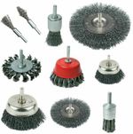 ROTARY WIRE BRUSHES, WHEELS, TWIST KNOT, CUP, DE - CARB, 22mm 50mm 75mm 100mm