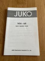 juko m16 - ah user's operation guide