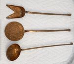 Vintage Egyptian Handmade Copper Utensils Set of 3 Rustic Wall Decor