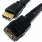 FLAT HDMI High Speed Extension Cable Male Plug To Female Socket 0.5m/1m/2m/3m/5m