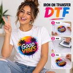 Custom Iron On Transfers T Shirt Personalised Any Logo Text Image Ready To Press