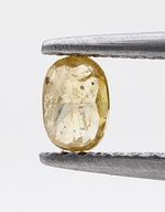 loose diamond for engagement ring, oval yellow natural diamond 0.23tcw 4.3x3 mm