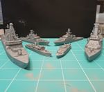 1:700 Royal Navy SHIPS BUNDLE - 6 Ship - 3d Printed PLA Models- Read Description