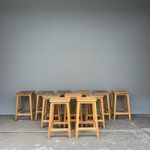 🚚 We Deliver - 11 Available - Vintage Wooden School Lab Stools - £50 + VAT
