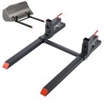 VEVOR 907 kg Clamp on Pallet Forks 109 cm Tractor Forks with Stabilizer Bar