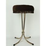 Vintage Piano Stool 53cm Brass and Brown Colour Article