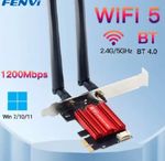 AC1200 WIFI 5 PCI-E Wireless Adapter Desktop PC Internal Card 802.11AC+Bluetooth