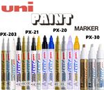 Uni Paint Marker Pen PX Series Oil Based Permanent Marker – All Colours & Sizes